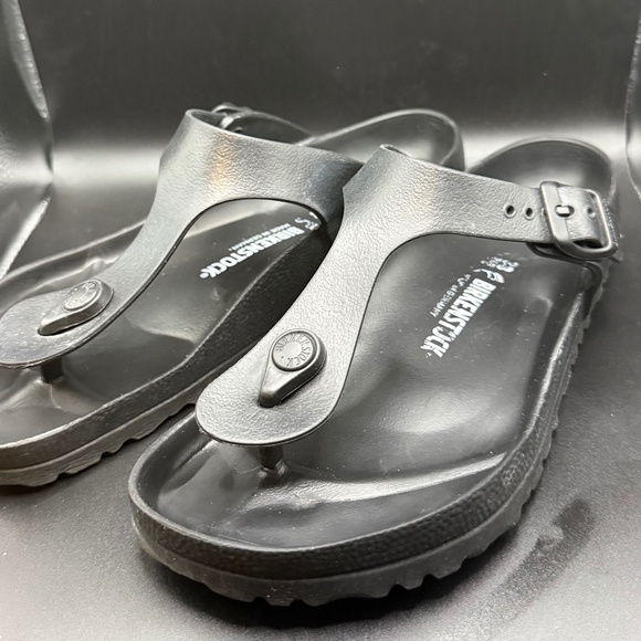 Birkenstock Gizeh Black EVA sandals size 38 (US womens 7 - 7-1/2) - Picture 1 of 4